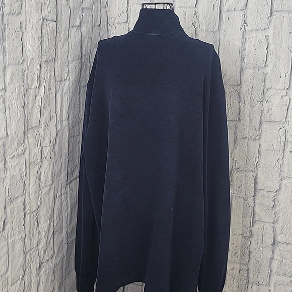 VINTAGE POLO RALPH LAUREN Men's Navy Blue 1/4 Zip Pullover Sweatshirt XL - Picture 7 of 8